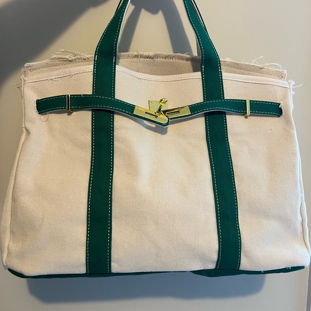 Canvas Boat and Tote Bag with hardware
